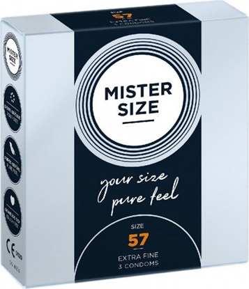 Attēls no Mister Size Mister Size Condoms prezerwatywy dopasowane do rozmiaru 57mm 3szt.