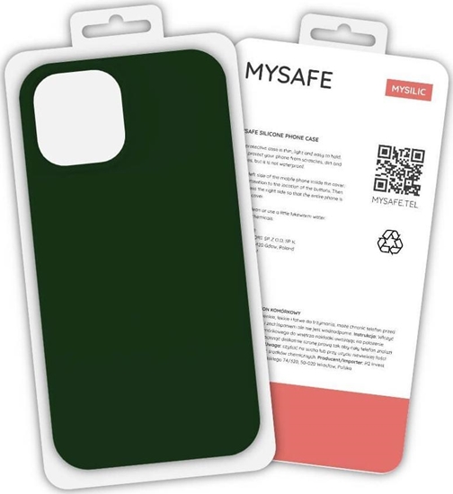 Picture of Mysafe MYSAFE ETUI SILIKONOWE IPHONE 12 PRO MAX CIEMNOZIELONY PUDEKO