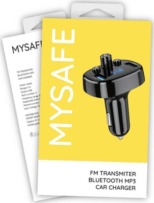 Picture of Transmiter FM Mysafe MYSAFE TRANSMITER ADOWARKA FMCAR CZARNY