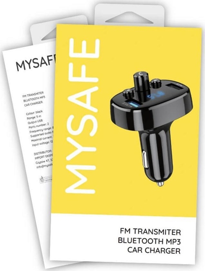 Picture of Transmiter FM Mysafe MYSAFE TRANSMITER ADOWARKA FMCAR CZARNY