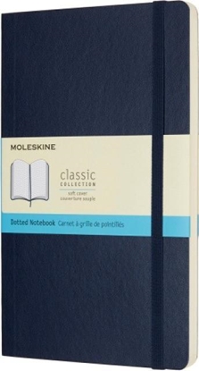 Изображение Moleskine Notes MOLESKINE L (13x21cm) w kropki, mikka oprawa, sapphire blue, 192 strony, niebieski