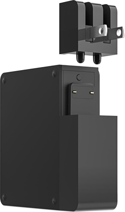 Изображение mophie Global Powerstation hub(6000mAh) Black (Portable battery hub with Qi wireless charging, interchangeable adapters, USB-C PD fast charge)