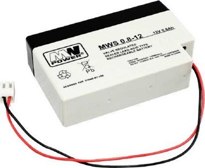 Attēls no MW Power Pb 12V 0.8Ah bezobsugowy (waga 0.57kg, max. prd ad. 0.2A, max. prd roz. 7A)