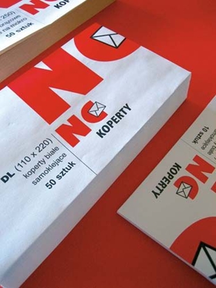 Picture of NC Koperty Koperta C5 SK biaa 90g.(162x229) poddruk niebieski op.50szt