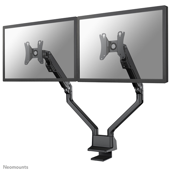 Picture of Neomounts by Newstar FPMA-D750DBLACK2 - Mounting kit (desk mount) - for 2 LCD displays (full-motion) - black - screen size: 10"-32" - clamp mountable, grommet