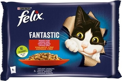 Picture of Nestle FELIX sasz.4x85g FANTASTIC KRÓLIK, JAGNIĘCINA w galaretce /12