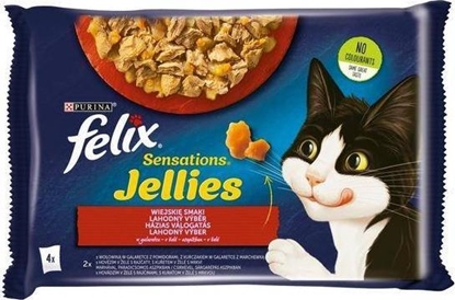 Picture of Nestle FELIX sasz.4x85g SENSATIONS JELLIES WIEJSKIE SMAKI w galaretce /12