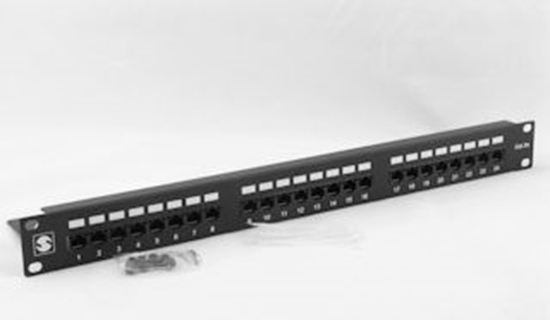 Picture of NetRack Patch panel 19'' 24-porty Kat. 5e UTP Czarny (104-01)