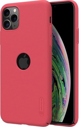 Attēls no Nillkin Nillkin Super Frosted Shield - Etui Apple iPhone 11 Pro Max z wyciciem na logo (Bright Red)