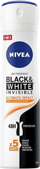 Picture of Nivea Dezodorant BLACK& WHITE INVISIBLE Ultimate Impact 5in1 spray 150ml