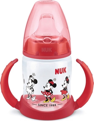 Attēls no NUK Butelka do nauki picia z uchwytem i wskanikiem temperatury Myszka Minnie 150 ml czerwona Nuk
