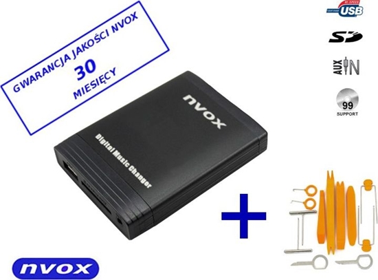 Изображение Nvox Zmieniarka cyfrowa emulator MP3 USB SD HYUNDAI KIA 8PIN... (NVOX NV1086M HYUNDAI 8PIN)