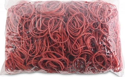 Изображение Office Products Gumki Recepturki Office Products, rednica 50Mm, 1,5X3Mm, 60% Kauczuku, 1000G, Zgrzewka, Czerwone