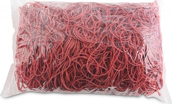 Picture of Office Products Gumki recepturki OFFICE PRODUCTS, rednica 70mm, 1,5x1,5mm, 60% kauczuku, 1000g, zgrzewka, czerwone