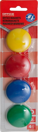 Изображение Office Products MAGNES OFFICE PRODUCTS 40MM 4 SZT. MIX KOLORÓW