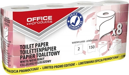 Picture of Office Products Papier toaletowy celulozowy OFFICE PRODUCTS, 2-warstwowy, 150 listków, 15m, 8szt., biały