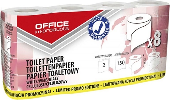 Picture of Office Products Papier toaletowy celulozowy OFFICE PRODUCTS, 2-warstwowy, 150 listków, 15m, 8szt., biay