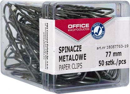 Picture of Office Products Spinacze metalowe, 77mm, w pudełku, 50szt., srebrne