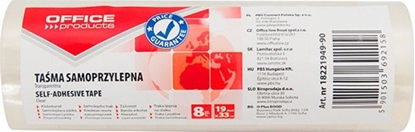 Picture of Office Products Tama biurowa OFFICE PRODUCTS, 19mm, 33m, 8szt., transparentna