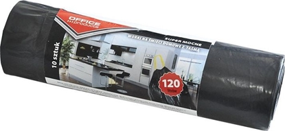 Attēls no Office Products Worki na mieci domowe z tam OFFICE PRODUCTS, super mocne (LDPE), 120l, 10szt., czarne