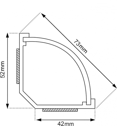 Изображение Organizer Maclean Listwa maskujca Biay 1 sztuka  (MCTV-577)