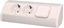 Attēls no Orno Gniazdo meblowe 2x2P+Z z wycznikiem, schuko, biao-srebrne
