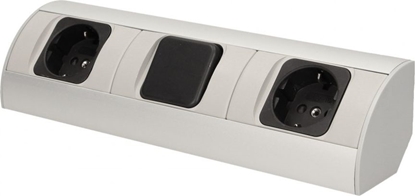 Attēls no Orno Gniazdo meblowe z wycznikiem, 2x2P+Z, wersja schuko