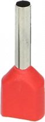 Picture of Orno Tulejka izolowana podwójna, przekrój maksymalny 1mm?, dugo miedzianej tulejki 8mm, 100 sztuk.