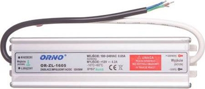 Изображение Orno Zasilacz do owietlenia LED 90-265V AC/12V DC 50W IP67 (OR-ZL-1605)