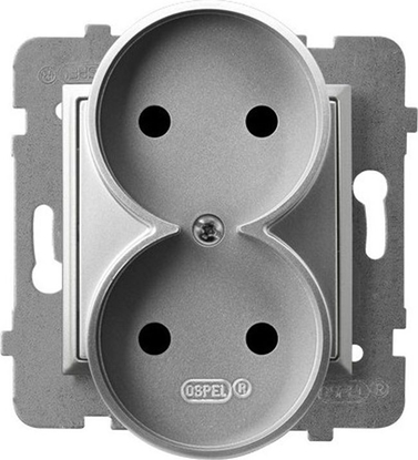 Picture of Ospel ARIA Gniazdo podwójne srebro GP-2UR/m/18