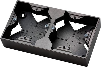 Picture of Ospel ARIA Puszka instalacyjna podwójna czarny metalik PNP-2U/33