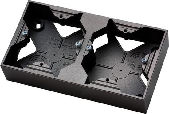 Изображение Ospel ARIA Puszka instalacyjna podwójna czarny metalik PNP-2U/33