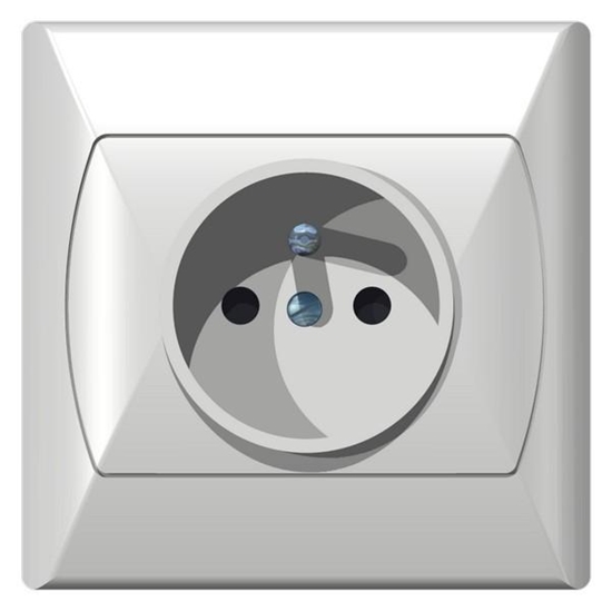 Изображение Ospel Gniazdko pojedyncze z uziemieniem AKCENT GP-1AZ/00