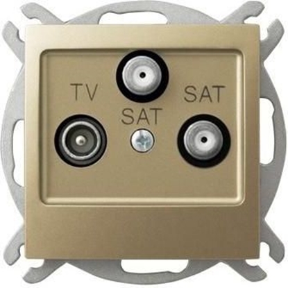 Attēls no Ospel Gniazdo antenowe Impresja RTV-SAT-SAT zoty metalik (GPA-Y2S/m/28)