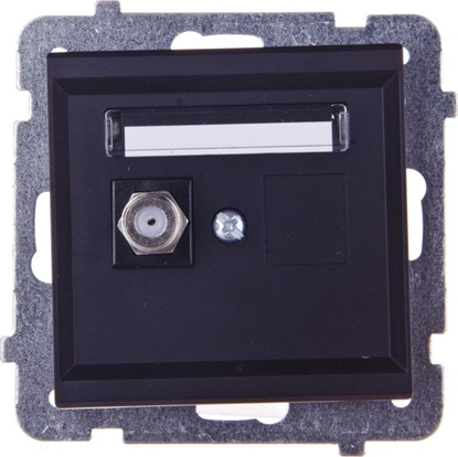 Attēls no Ospel Gniazdo antenowe Sonata typu F czarny metalik (GPA-1RF/m/33)