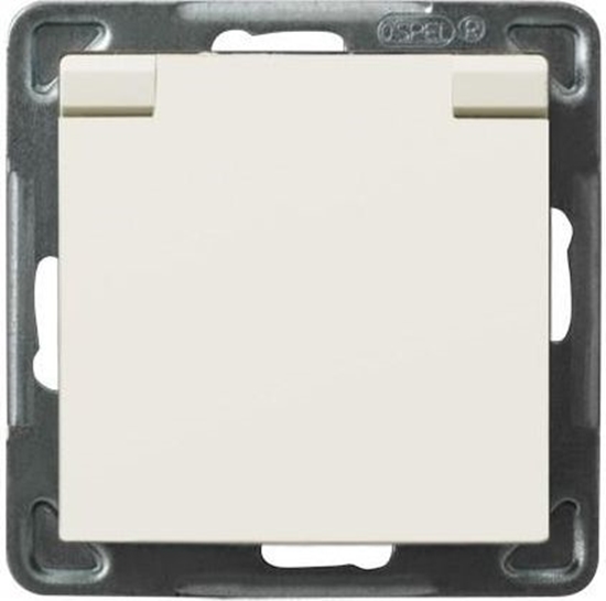 Picture of Ospel Gniazdo bryzgoszczelne z uziemieniem IP-44 z przesonami torów prdowych z wieczkiem ecru (GPH-1GZP/m/27/w)