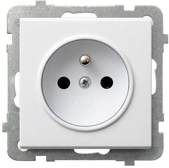 Изображение Ospel Gniazdo Sonata pojedyncze z uziemieniem biae (GP-1RZ/m/00)