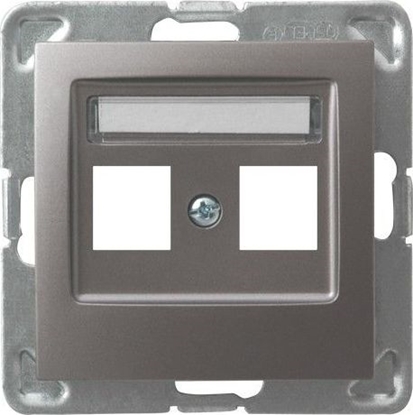 Picture of Ospel IMPRESJA Obudowa gniazda teleinformatycznego podwójnego tytan (GPK-2Y/p/23)