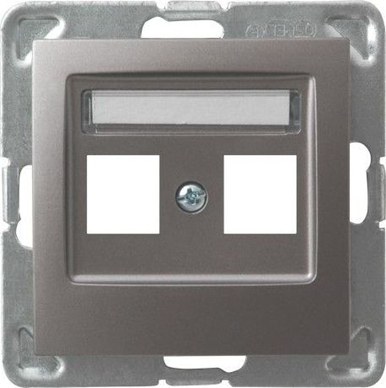 Picture of Ospel IMPRESJA Obudowa gniazda teleinformatycznego podwójnego tytan (GPK-2Y/p/23)