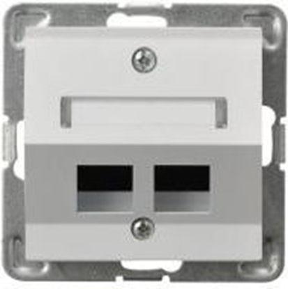 Attēls no Ospel Obudowa gniazda komputerowego Impresja podwójnego biaa (GPK-2YS/p/00)