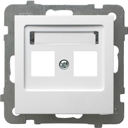 Attēls no Ospel Obudowa gniazda teleinformatycznego podwójnego AS biaa (GPK-2G/p/00)