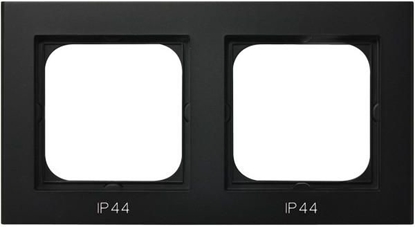 Picture of Ospel Ramka podwójna Sonata do czników IP-44 czarny metalik (RH-2R/33)