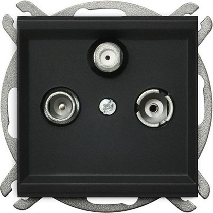 Attēls no Ospel SONATA Gniazdo antenowe RTV DATA czarny metalik GPA-RD/m/33