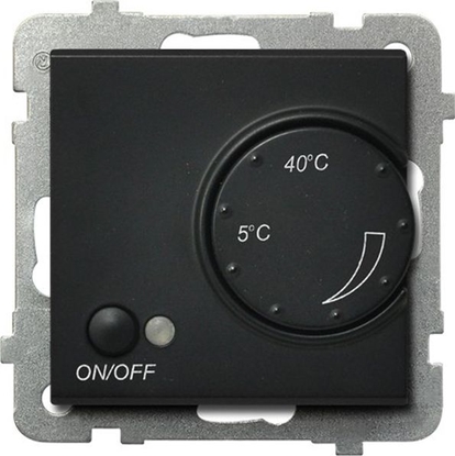 Attēls no Ospel SONATA Regulator temperatury /czujnik napowietrzny/ czarny metalik RTP-1RN/m/33 - RTP-1RN/m/33