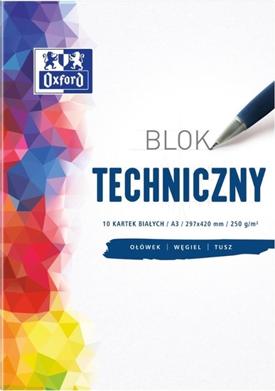 Picture of Oxford Blok techniczny A3 10k biay 10szt.