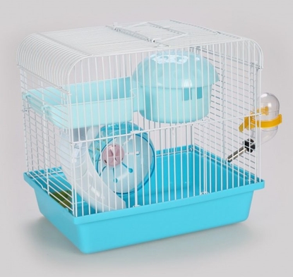 Picture of Panama Pet Klatka dla gryzoni do czasowego pobytu 27x20,5x25,5 cm biao/niebieska