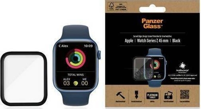 Изображение PanzerGlass PanzerGlass Curved Apple Watch 7 45mm Antibacterial czarny/black