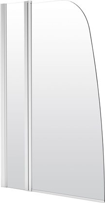 Picture of Parawan nawannowy Deante Alpinia 2-czciowy szko przejrzyste, profil chrom (KGA_073P)