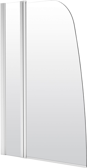 Picture of Parawan nawannowy Deante Alpinia 2-czciowy szko przejrzyste, profil chrom (KGA_073P)