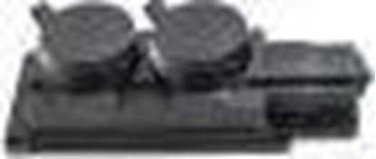 Picture of Pawbol Listwa /rozganik/ do przeduacza 2-gniazda z/u Schuko gumowe czarne IP44 D.3159/2-S